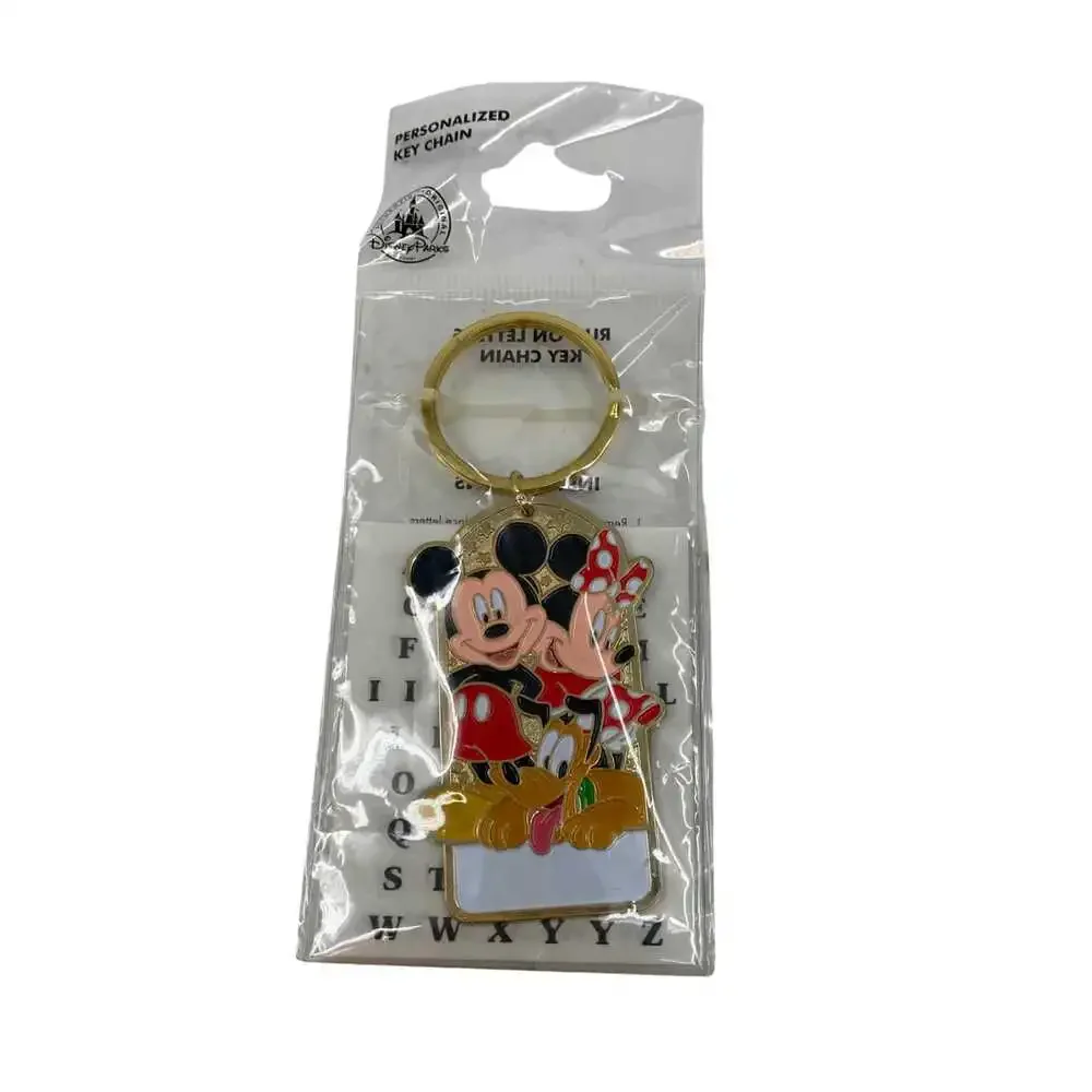 Disney Gold Minnie & Mickey Mouse Key Chain | Personalized Accessory